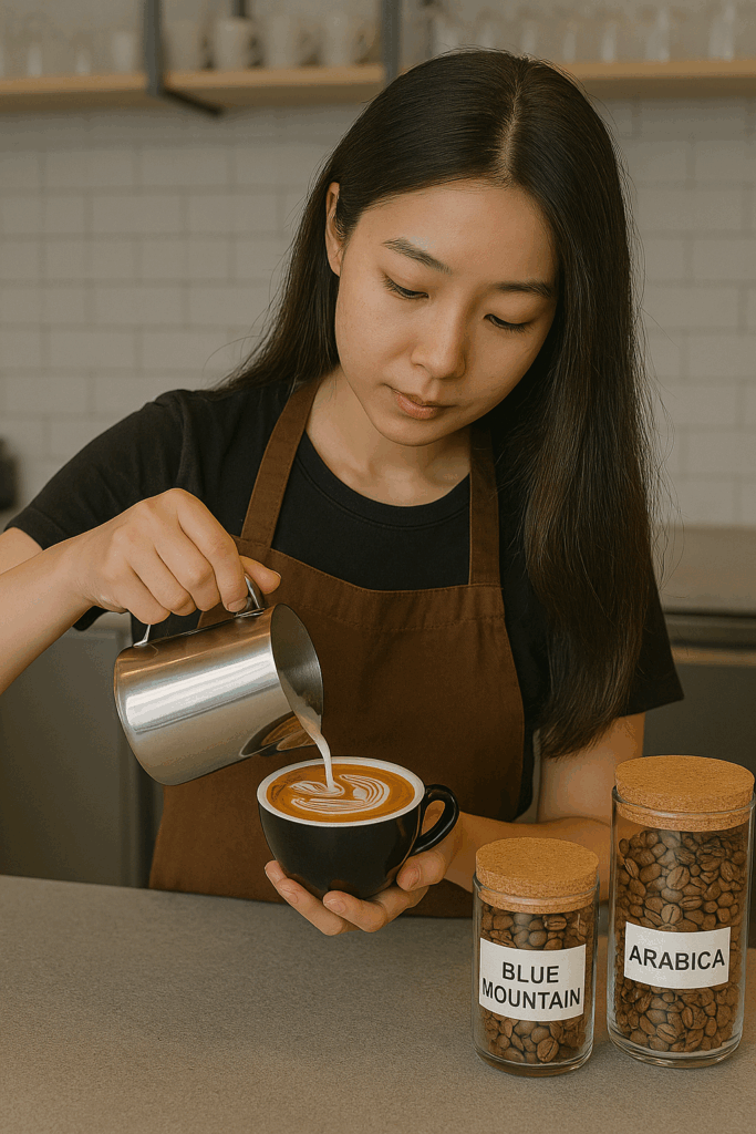Barista Making Latte Art