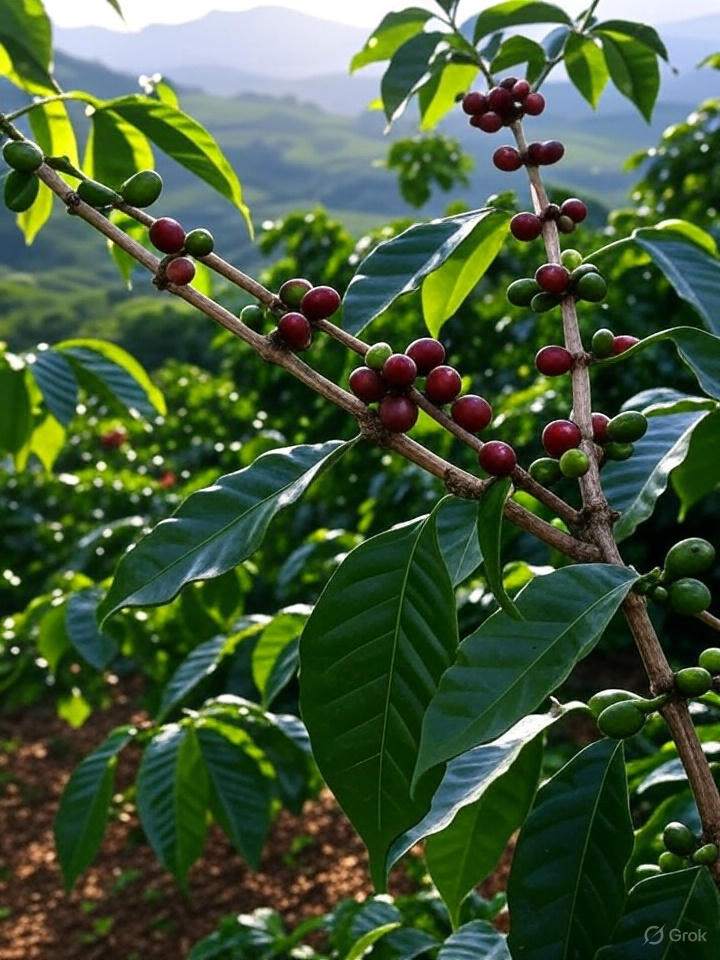 Beautiful Coffee Bean on Tree