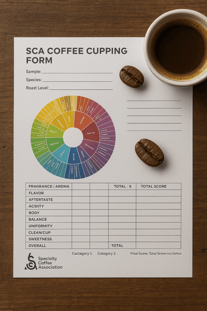 SCA cupping chart